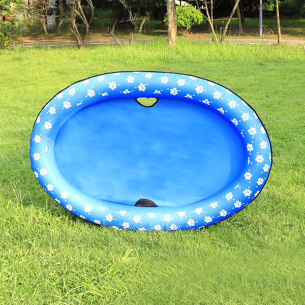 Hundpool Vattenleksaker Flytande flottar Uppblåsbar Pet Pool Float Sommar Gray