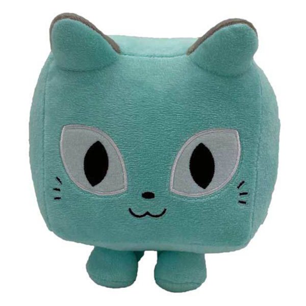 Söt Big Games Katt plyschleksak Mjuk katt husdjursimulator Fyrkantig djurplyschleksak Blue Cat