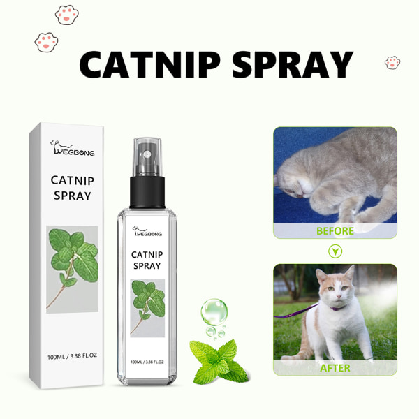 100 ml Kattmynta Spray För Katt Varande Katt Skrapspray Mist För Kattungar 100ml