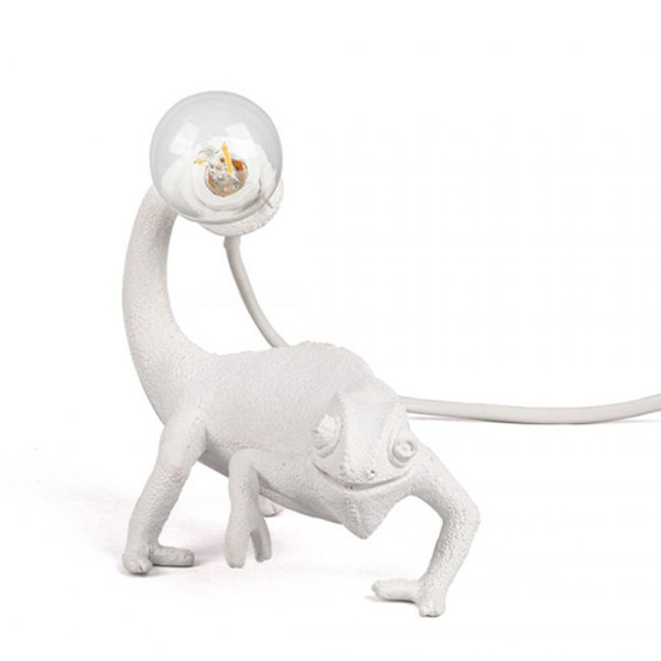 Chameleon Lamp Sovrum Resin Chameleon Skrivbordslampa Sänglampa Ljus Vägglampa EU Plug