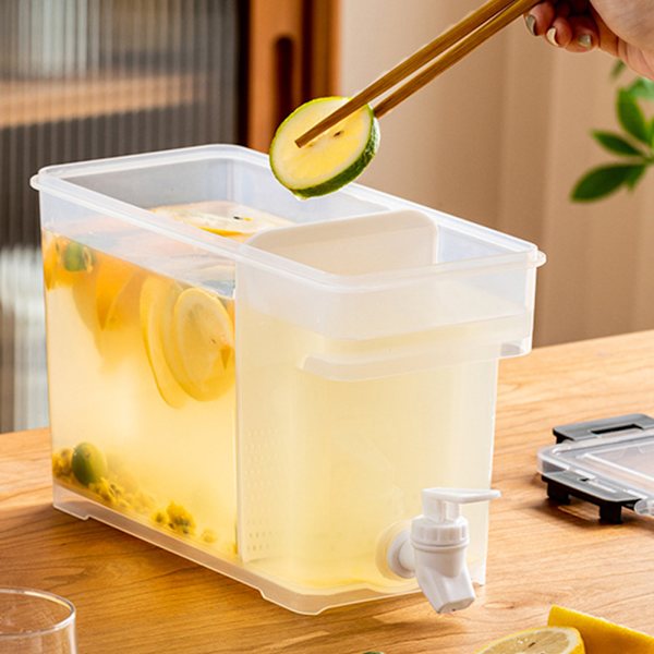 3,5L kall vattenkokare med kran stor kapacitet fruktjuicedispenser i kylskåp Orange
