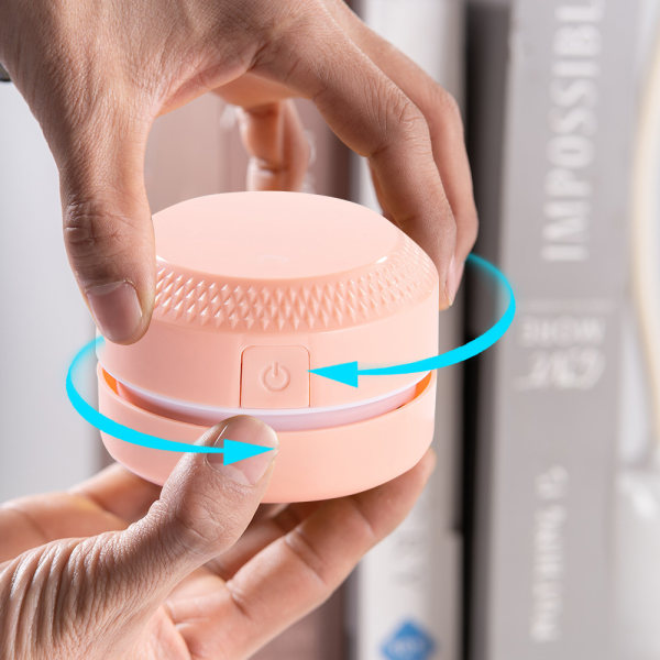 Mini Desktop Dammsugare Bärbar Multipurpose Automatisk Bordssopmaskin Pink