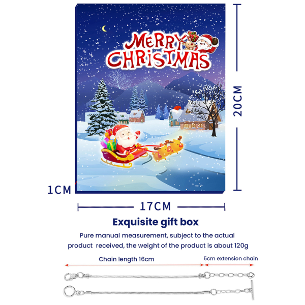 Jul DIY armband presentförpackning med gratulationskort, 24 dagars julnedräkningskalender