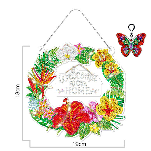 5D Diamond Art Painting Kit Julkrans Full Diamond DIY Konstmålning För Hem Vardagsrum Sovrum Dekoration YH05