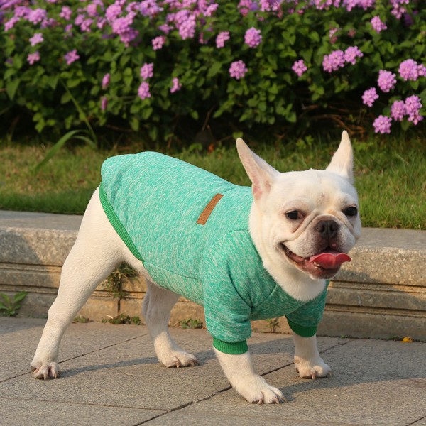 Djurkläder Mjuka, varma andas hundskjorta Sweatshirt Klassisk förtjockningssticka för hundkatt Gray M