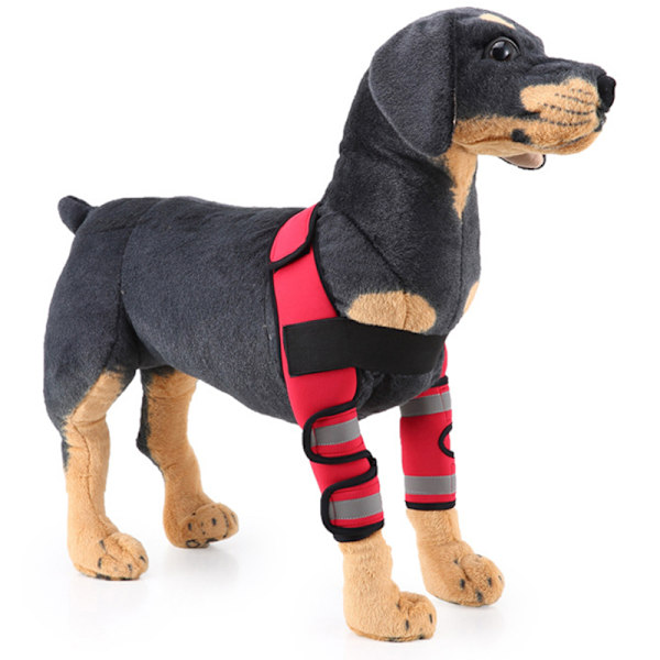 Hundbensskydd för framben, kompressionsbandage, ger extra stöd för hasleden, justerbar, hundvård Red Second Generation M