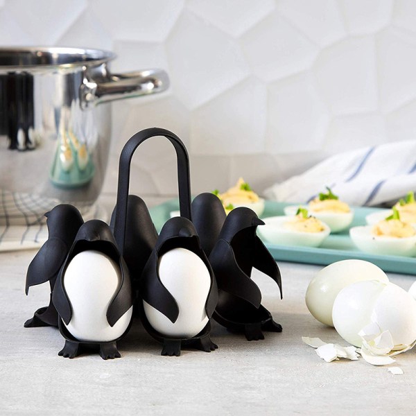 Pingvinformad ägghållare Cooker Ägg butik Servera för att göra kokta ägg