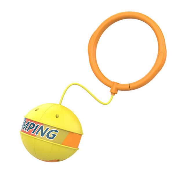 Färgglad glödande studsande boll Vibrerande Sensorisk träningsleksak Blinkande Skip Ball Toy For Kids Yellow