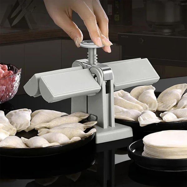 Dubbelhuvud Automatisk Dumpling Maker Multipurpose DIY Dumpling Making Mall