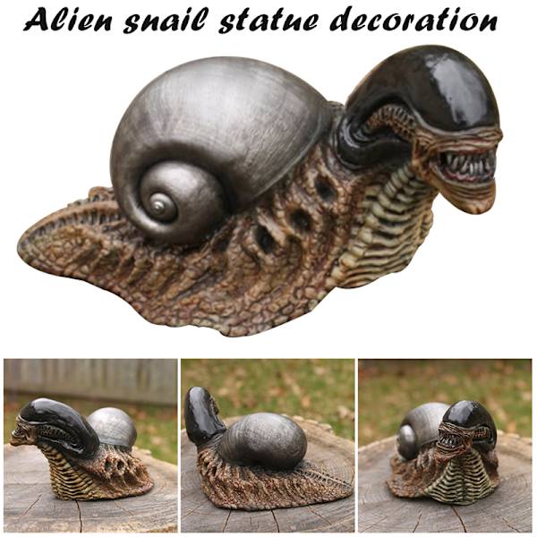 Alien Snigel Staty Figur Statyer Modell Doll Collection Födelsedagspresenter Lång trädgård heminredning