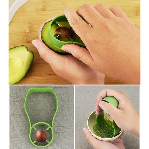 Avocado Tools Set 3-I-1 Avocado Core Remover Förvaringslåda Ta bort Pit Safety Köksförråd 3pcs