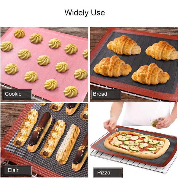Perforerad Silikon Bakmatta Non-Stick Ugnsplåt Liner Bakery Tool För Kaka Bröd Makron Kök Bakeware Tillbehör Light Yellow
