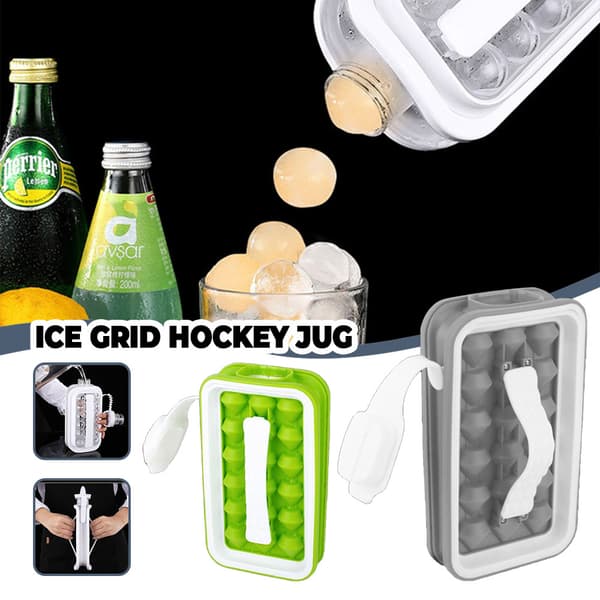 Sphere Ice Cube Stencil Silikon Ice Ball Box Bärbar iskub för hemmet Grey Diamond