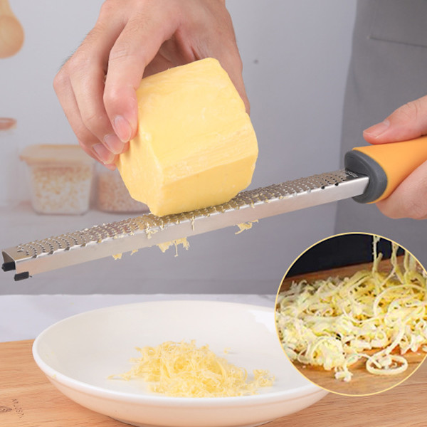 Ostrivjärn i rostfritt stål Durabl Parmesanost Strimla verktyg för citronskal Yellow