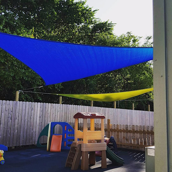 UV-skydd Skyddstak Utomhusskydd Triangulär Regntät Soltält Purple 12ft*12ft*12ft