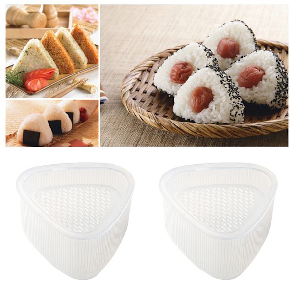 2 st Form Onigiri Riskula Bento Pressmaskin Form Triangel Sushi Make Form Gör det själv-verktyg Brukskök