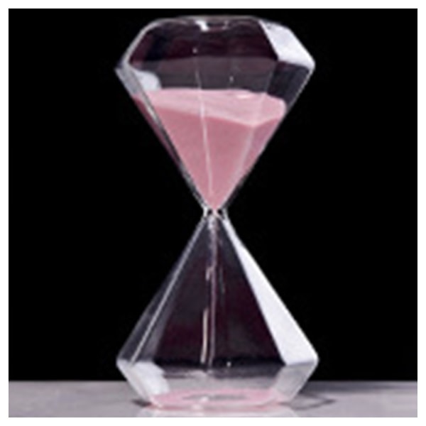 Glas timglas 5/15/30 minuter Timer Skrivbordsdekoration för kontor i hemmet Elegant Pink 30 Minutes