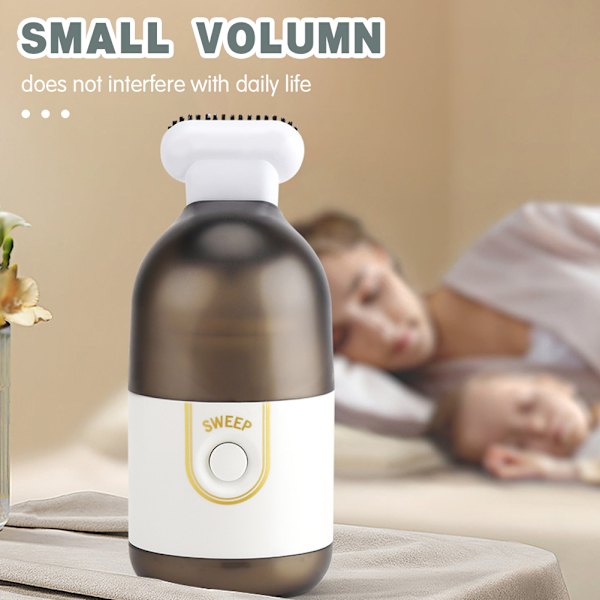 Mini Desktop Dammsugare Bärbar Stark Tangentbordsrengörare med långt munstycke för hemmet White