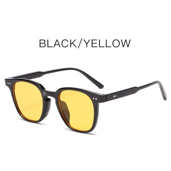 Fyrkantiga solglasögon Märkesdesign Hornkantade solskyddsglasögon mot bländning Black Grey