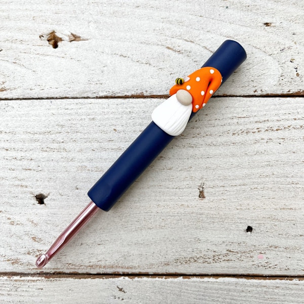 Färgglad Gnome Virknål Heavy Duty Slitstark Stickad Virknål Present till Stick älskare Blue