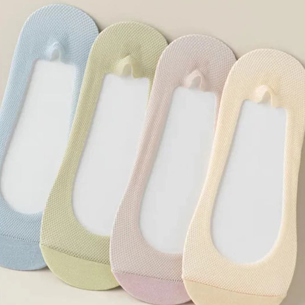 No Show Liner Strumpor för kvinnor Hudvänlig Bekväm strumpa för höga klackar White
