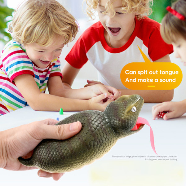 Fats Snake Squeeze Out Long Tungue Toy With Sounds Lätt avkopplande leksak Barn Pojke Flicka Party Favoritleksaker Yellow