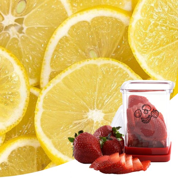 Speed ​​Slicers Med Push Plata Strawberrys Slicers i rostfritt stål för kök hem 1pc