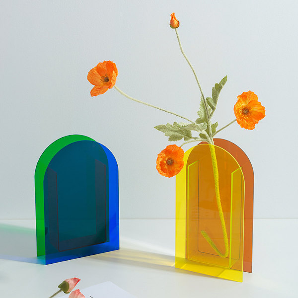 Blomvas färgglad modern samtida design blommig behållare dekoration för hemmakontoret 3