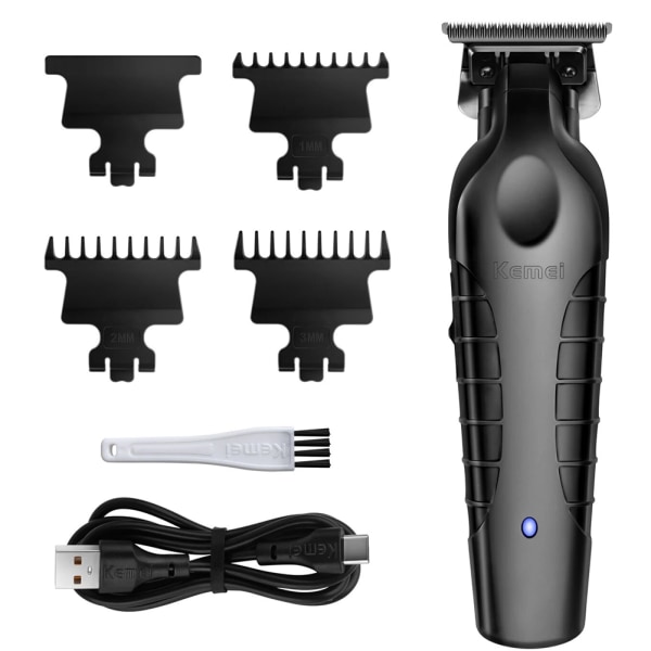 Liten elektrisk hår skäggklippare Kraftig hårklippningsverktyg för män hårrakapparat Black
