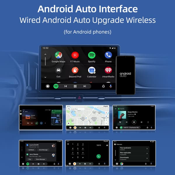 Bilkablet til trådløs Carplays-boks Lagfri forbindelse Stabil trådløs Androids Auto-adapter Black