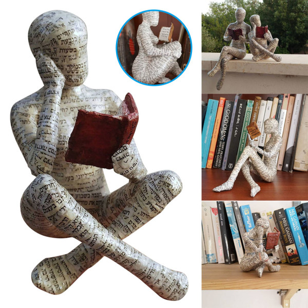 Läsning Kvinnor Resin Ornament Collectible Statyett Skulpturer Vardagsrum Inredning Style Three