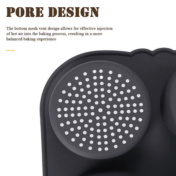 4/6 Grid Silikon Hamburger Bull Pan Non-Stick Bread Loaf Pan Mould för DIY-burgare 4 Holes