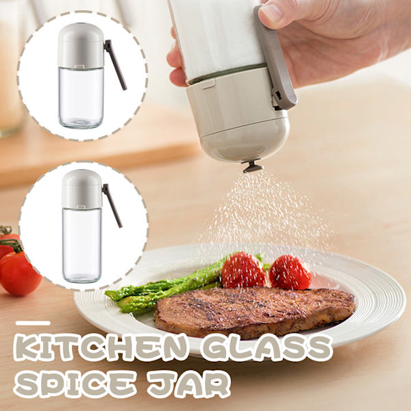 Kvantitativ Salt Shaker Glas Salt Shaker Dispenser Fuktsäker kryddflaska för campingkök 250ml