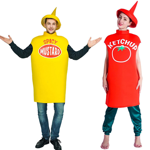 Ketchup/Senap Flaska Cosplay Kostym Spoof Fest Scenföreställning Kostym Rekvisita För Halloween CC860