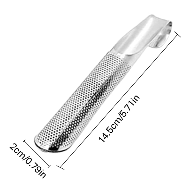 Tespridare i rostfritt stål 1/2 st Sil Stick Pipe Design Mesh Tefilter Lösbladssilar 2pcs