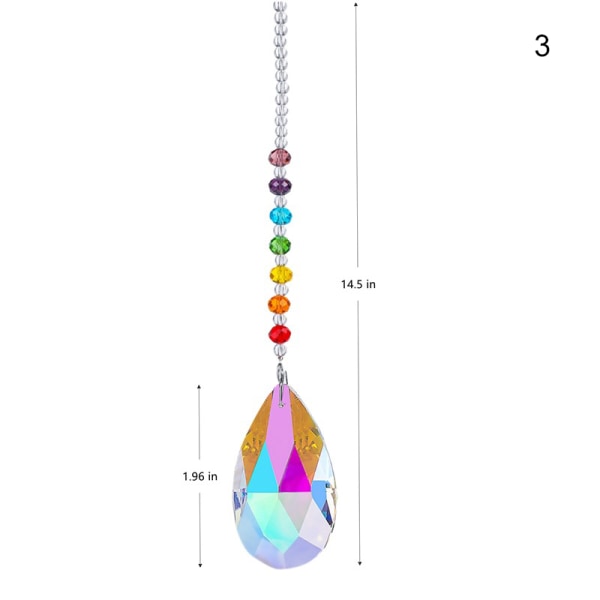 Klassisk Crystal Suncatcher Fönsterhängande Regnbågsmaskin Prismor Sovrumsdekorationer Trädgård Julgransdekoration 4