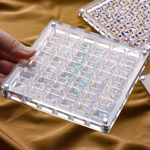 Akryl Magnetisk Seashell Display Box Multi-purpose Craft Dekorativt ställ för ädelstenar