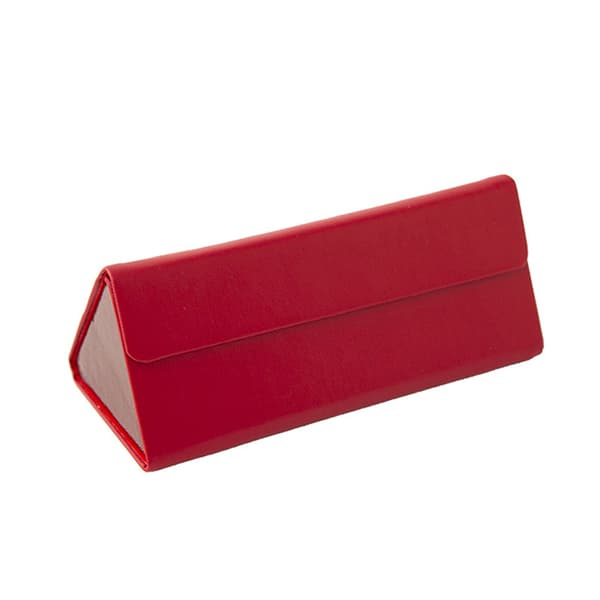 Vikbart glasögon case PU Bärbart case Glasögon Organizer för män kvinnor Red