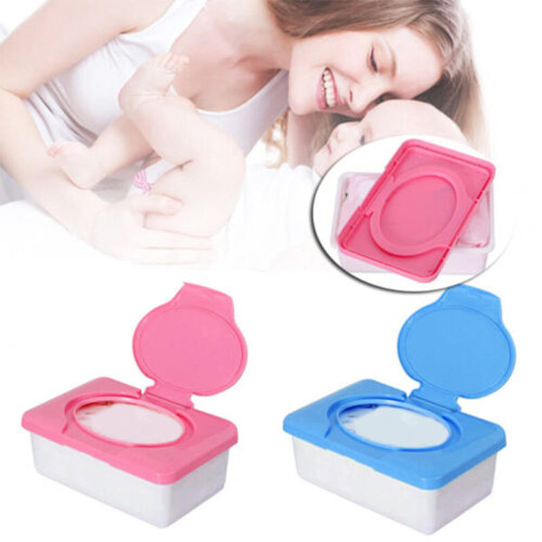 80 Wipe Wet Tissue Box Enkelt att använda Återanvändbart case för förvaring av vävnad Red