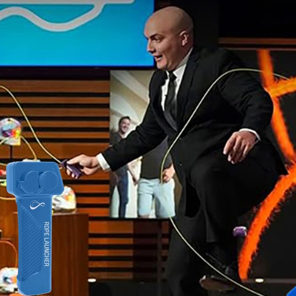 Handhållen Lysande String Shooter Leksak Multifunktionell Cat Teasing Toy För Kattungar Kat Blue