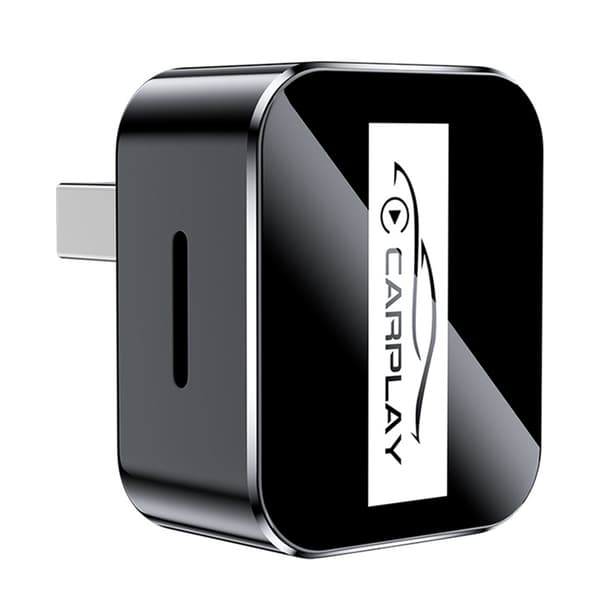 2-i-1 trådløs CarPlays Androids Auto kablet til trådløs adapter Smart USB-dongle Black