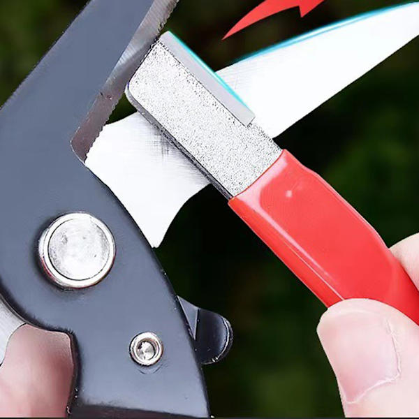 Universal Portable Garden Sax Sharpener Multipurpose Sharpening Stone för häcksax Black
