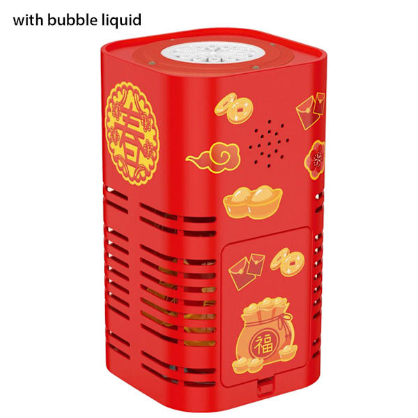 Firework Bubble Machine 12-håls Firework Bubble Maker Bubbleblåsare med stor kapacitet med färgglatt ljus för barn