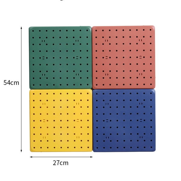 Multifunktionell hålbräda Clash-färg starkt bärande förvaringsställ för hus Yellow Oval 1PCs