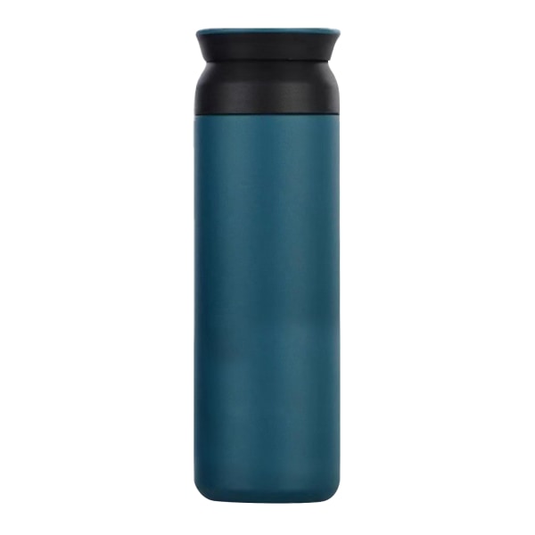 Isolerad kopp i rostfritt stål med platt lock Återanvändbar värmebeständig flaska för hembilskontor Blue 500mL