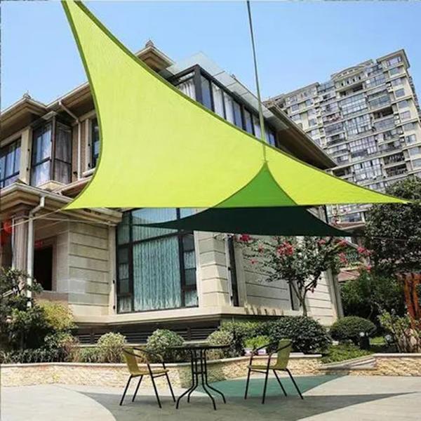 UV-skydd Skyddstak Utomhusskydd Triangulär Regntät Soltält Dark Green 12ft*12ft*12ft