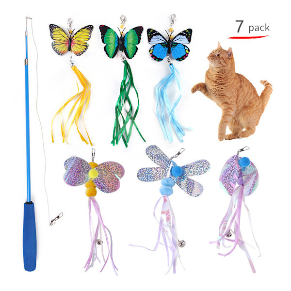 7-delad set Infällbar kattstav och set Interaktiv 7-Piece Set