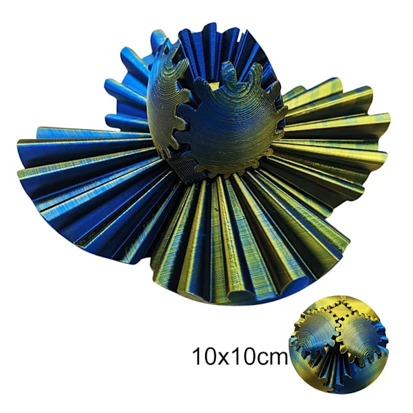 3D-tryckt boll roterande fidgets spinners boll rolig 3D-tryckt stressavlastande leksak för barn vuxna B 10x10cm