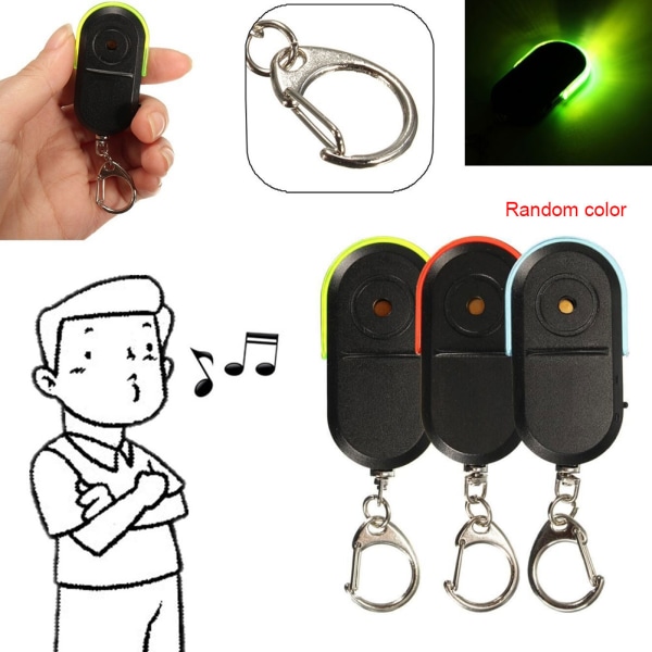 Visselljud LED-ljus Anti-Lost Alarm Key Finder Keychain Device Multicolour