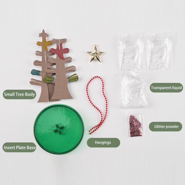 Magics Christmas Tree DIY Kit för Xmas Lätt att använda fester Leksaker för barn Vuxna Green